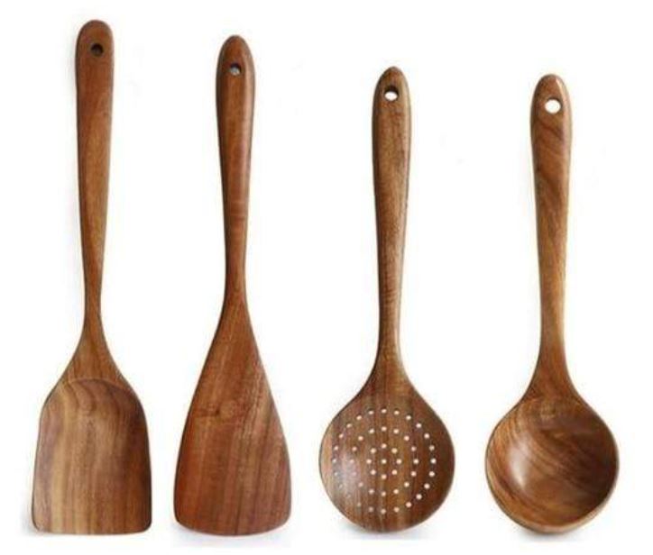 TEAK WOODEN UTENSIL SET