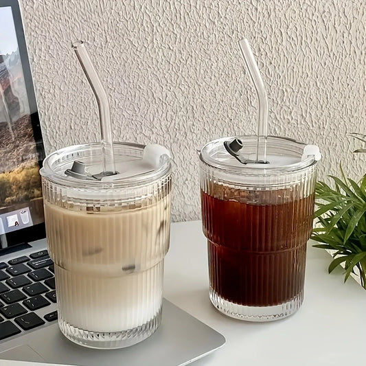 COFFEE CUP WITH LID AND STRAW