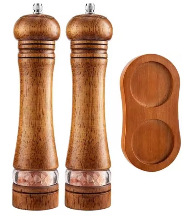 ACACIA WOODEN SALT & PEPPER GRINDERS