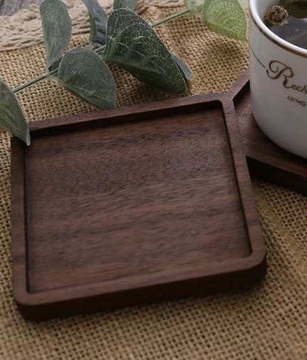 WALNUT WOOD COASTERS